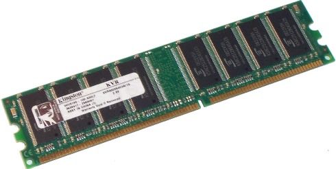 Kingston KVR400X64C3A/1G DDR SDRAM, 1 GB Storage Capacity, DDR SDRAM Technology, DIMM 184-pin Form Factor, 1.25