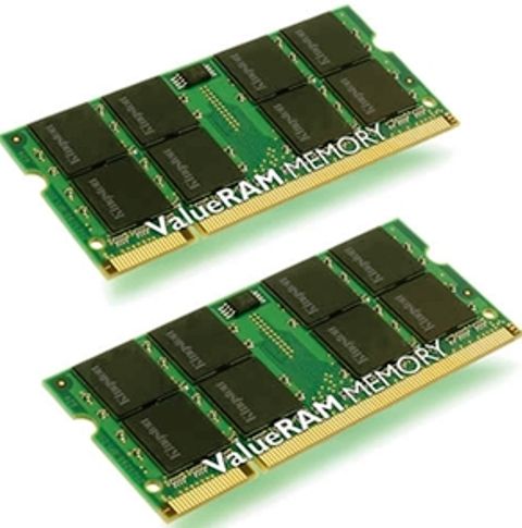 Kingston KVR533D2S4K2/2G DDR2 SDRAM Memory Module, 2 GB - 2 x 1 GB Storage Capacity, DDR2 SDRAM Technology, SO DIMM 200-pin Form Factor, 533 MHz - PC2-4200 Memory Speed, CL4 Latency Timings, Non-ECC Data Integrity Check, Unbuffered RAM Features, 128 x 64 Module Configuration, UPC 740617134728 (KVR533D2S4K22G KVR533D2S4K2-2G KVR533D2S4K2 2G)
