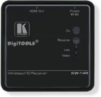 KRAMERKW14R Wireless HD Receiver; Max. Data Rate 6.75Gbps; Secure Link; Connection Capacity; Transmission Range; Automatic Frequency Selection; Auto EDID Adjustment; IR Remote Control; OSD (On Screen Display); HDCP Compliant; Zero Latency; Shipping Weight: 0.7 Lbs, Shipping Dimensions 9.13" x 4.72" x 3.50" (KRAMERKW14R DEVICE SIGNAL CONTROL TRANSMISSION) 