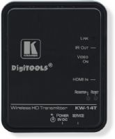KRAMERKW14T Wireless HD Transmitter; Max. Data Rate 6.75Gbps; Secure Link; Connection Capacity; Transmission Range; Automatic Frequency Selection; Auto EDID Adjustment; IR Remote Control; OSD (On Screen Display); HDCP Compliant; Zero Latency; Shipping Weight: 0.8 Lbs, Shipping Dimensions 9.13" x 4.72" x 3.50" (KRAMERKW14T DEVICE SIGNAL TRANSMITTER CONNECTION) 