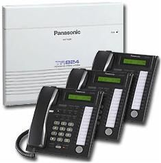 Panasonic KX-TA824-PK Hybrid Corded Phone System Kit with KX-TA824 Base and 3 KX-T7731B Phones, Caller ID, call waiting/logging, Single-line device integration, Backlit display and dial keypad, Doorphone and door/gate opener (KX TA824-PK KXTA824-PK KX-TA824 KX-TA824PK KXTA824PK)
