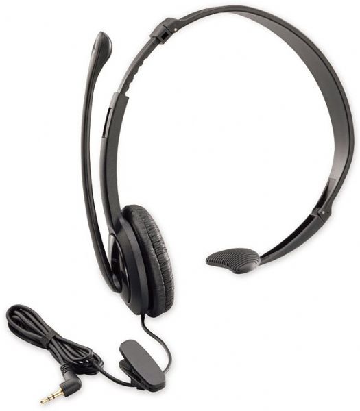 Panasonic KX-TCA88HA Hearing Aid Compatible Hands-Free Headset, Over-the-head or behind-the-ear wearable options, 2.5mm plug connection (KXTCA88HA      KX  TCA88HA) 