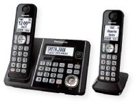Panasonic Consumer Phones KX-TG3752B Expandable Cordless Phone with Call Block and Answering Machine with 2 Handsets; Black; Easily block up to 250 telemarketers, robocalls and other bothersome numbers with dedicated one-touch Call Block buttons on base unit and handset; Hear clear Talking Caller ID alerts from both base unit and handsets when calls are received; UPC 885170302051 (KXTGD3752B KX TG3752B KX-TG3752B KXTG3752B-PANASONIC KX-TG3752B-PHONES HANDSET-KX-TG3752B) 
