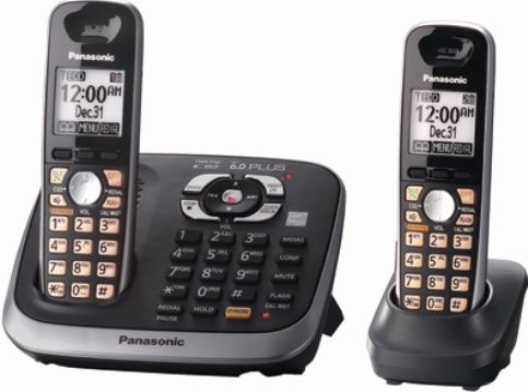 Panasonic KX-TG6542B Cordless phone, DECT 6.0 Plus Cordless Phone Standard, 1.9 GHz Frequency, 6 Max Handsets Supported, Phonebook transfer Multi-Handset Configuration, 60-channel Auto Scanning, Dual keypad Dialer Type, Handset, base Dialer Location, Pulse, tone Dialing Modes, 4-way Conference Call Capability, LCD display - monochrome, 1.8