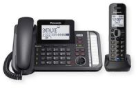 Panasonic Consumer Phones KX-TG9581B 2 Line Corded/Cordless Expandable Link2Cell Telephone System with 1 Cordless Handset; Black; Advanced 2-line calling/messaging for business, home and home office; UPC 885170153400 (KXTG9581B KX TG9581B KX-TG9581B KXTG9581B-PANASONIC KX-TG9581B-PHONES 2-HANDSET-KX-TG9581B) 