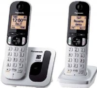 Panasonic KX-TGC212S Expandable Digital Cordless Phone with 2 Handsets, Silver, Large 1.6" Amber Backlit Handset Display, DECT6.0 System, Dial easily in any light with illuminated handset keypad, Eliminate unwanted calls with Call Block capability, Program handset to ring or not with Silent Mode, Lower handset power consumption with Intelligent Eco Mode, UPC 885170171374 (KXTGC212S KX TGC212S KXT-GC212S KXTGC-212S) 