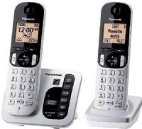 Panasonic KX-TGC222S Expandable Digital Cordless Answering System with 2 Handsets, Silver, DECT6.0 Technology System, Large 1.6" White Backlit Handset Display, Illuminated Handset Keypad, 50 Caller ID Memory, Call Waiting Caller ID, Category Ringer / Ringer ID, 4 Receiver Volume Steps, 5 Name & Number Redial Memory, UPC 885170171404 (KXTGC222S KX TGC222S KXT-GC222S KX-TGC222) 