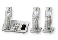 Panasonic Consumer Phones KX-TGE273S Link2Cell Bluetooth Cordless Phone with Large Keypad with 3 Handsets; Silver; Sync smartphone to home phone, no landline required; Link up to two smartphones to make and receive cell calls with Link2Cell handsets; Never miss a text with talking ID alerts from Link2Cell handsets; UPC 885170183032; (KXTGE273S KX TGE273S KX-TGE273S KXTGE273S-PANASONIC KX-TGE273S-PHONES HANDSET-KX-TGE273S)  