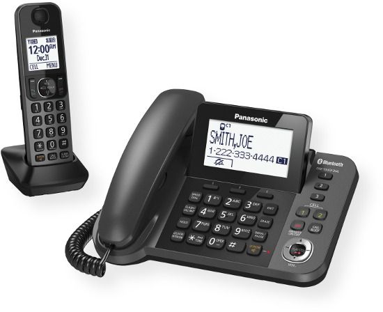Panasonic Consumer Phones KX-TGF380M Multi Handset Phone Link2Cell; Black; Sync up to two smartphones to make and receive cell calls with Link2Cell handsets; Get talking ID alerts from Link2Cell handsets when texts are received; UPC 885170234291 (KXTGF380M KX TGF 380M KX-TGF-380M KXTGF380M-PANASONIC KX-TGF380M-PHONES HANDSET-KX-TGF380M)