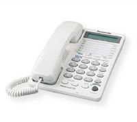 Panasonic Consumer Phones KX-TS208W 2-Line Integrated Telephone System with 16-Digit LCD and Clock; White; 2 line, 3 way conference calling speakerphone, handset volume control, data port; 16 digit LCD with clock; UPC 037988472796 (KXTS208W KX TS208W KX-TS208W KXTS208W-PANASONIC KX-TS208W-PHONES 2-HANDSET-KX-TS208W) 