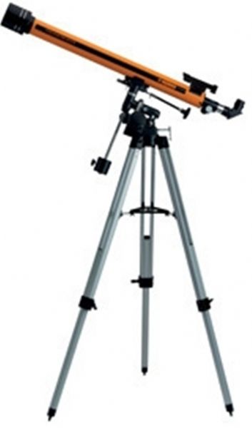 Konus 1741 model Konustart-900 Telescope, Equatorial mount with R.A. motor, Two section metal tripod from 69 to 116 cm - 2.3 to 3.8ft, Red dot finderscope 