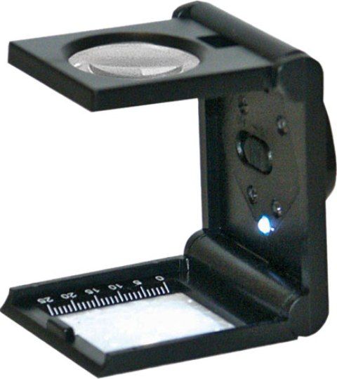Konus 3057 Light Plastic Linen Tester With 5X Magnification, Glass Lens Construction, 25 x 30mm - 1 x 1.2