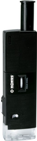 Konus 3706 Pocket Microscope, LED illumination renders subjects in high contrast with lifelike color, 50-80x Zoom magnification, Lightweight, portable design only 1.5 x 5.5