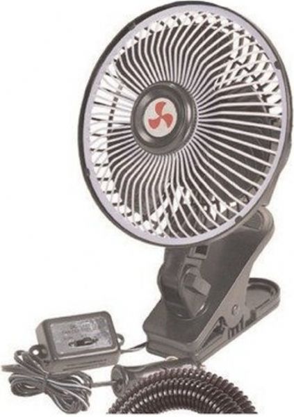 Koolatron 401138 Portable Oscillating Clip-On Fan, Provides a cool breeze where its needed in vehicles, cars, or boats, 6