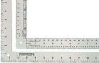 Alvin L106 Fairgate Aluminum Designer L-Square, L-square with 14" arm is calibrated in ½, ¼, 1/8, 1/16, and 1/32. 24", Arm is calibrated in 24ths, 1/3, and 2/3, Reverse side in inches and 1/8 (L 106 L-106) 