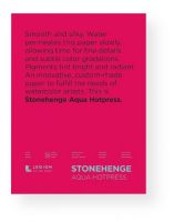 Stonehenge L21-SQH140WH1216 Aqua Hot Press Watercolor Block 12" x 16" With 6 Sheets; Stonehenge Aqua is finely crafted and affordable; 140 lb/300 grs; 6 Sheets; Shipping dimensions 16 x 12 x 1 inches; Shipping weight 2 lbs; UPC 645248440791 (SQH140WH1216 SQH-140WH1216 L21SQH140WH1216 ALVIN OFFICE DRAWING WRITING ARTWORK DESIGN) 