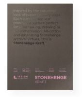 Stonehenge L21-STP250KR912  Versatile 9" x 12" Artist Paper 15-Sheet Pad, Kraft; Machine-made in the USA of 100% cotton, neutral pH, two natural deckles, and two cut edges; Stonehenge rivals the European mouldmade papers with its ability to produce excellent results in a variety of printmaking techniques; UPC 645248434165 (STONEHENGEL21STP250KR912 STONEHENGE-L21STP250KR912 STONEHENGE-L21-STP250KR912  L21STP250KR912 DRAWING SKETCHING PAINTING) 