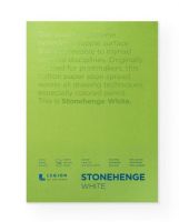 Stonehenge L21-STP250WH57 Versatile Artist Paper Pad White 5" x 7"; Machine-made in the USA of 100% cotton, neutral pH, two natural deckles, and two cut edges; Stonehenge rivals the European mouldmade papers with its ability to produce excellent results in a variety of printmaking techniques; UPC 645248434585 (STONEHENGEL21STP250WH57 STONEHENGE-L21STP250WH57 STONEHENGE-L21-STP250WH57 STONEHENGE/L21STP250WH57 L21STP250WH57 ARTWORK) 