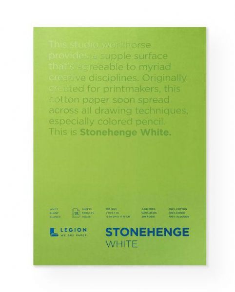 Stonehenge L21-STP250WH57 Versatile Artist Paper Pad White 5