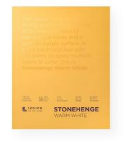 Stonehenge L21-STP250WW1114 Warm White Pads; Stonehenge is an affordable paper that offers archival qualities at a machine-made price; Made in the USA from buffered, acid-free 100% cotton, this versatile paper has a smooth, flawless vellum surface with a slight tooth and a fine, even grain; UPC 645248440654 (L21STP250WW1114 STONEHENGE-L21STP250WW1114 STONEHENGE-L21-STP250WW1114 DRAWING PAPER) 