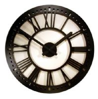 River City Clocks L26-124 24" Tower Clock, Black chapter ring with White background (L26124 L26 124) 