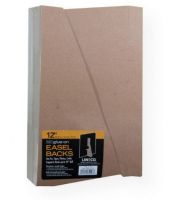 Lineco L328-1312S Glue-On  12" Easel Backs; Single wing easel backs are made of 40pt; Tan pressboard, sharply die-cut; They lock tightly when open, and fold flat when closed; Attach to the backs of signs, posters, mounted prints, etc; with glue or tape; 100-pack; 12" easel backs hold materials up to 15"; Shipping Weight 4.46 lbs; Shipping Dimensions 12.00 x 7.50 x 2.25 inches; UPC 099295320238 (LINECOL3281312S LINECO-L3281312S LINECO-L328-1312S L3281312S EASEL PAINTING) 