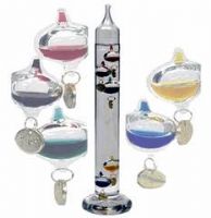 River City Clocks L3751G 21" Galileo Liquid Thermometer, Multi-Color, Gold Tags; decorative glass reproductions of Galileo's discovery, nontoxic liquid (L-3751G L3751-G L3751 G L3751) 