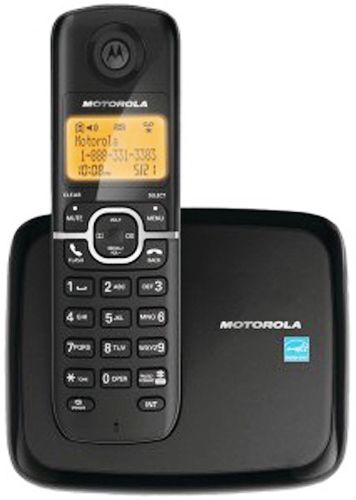 Motorola L601M DECT 6.0 Digital Cordless Phone, Expandable to up to 5 cordless handsets, Return phone calls and recall numbers with 30 name and number Caller ID memory, Calls are digitized and encrypted, making it nearly impossible for someone to eavesdrop, Large 4-line LCD display with amber backlight makes it easy to see who's calling, UPC 899705002712 (L601M L601)