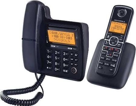 Motorola L702CM DECT 6.0 Corded/Cordless Answering System; Caller ID; Alpha-Numeric, 3-Line Bright LCD; Phonebook up to 30 entries; Display Call Time, Handset Name; Adjustable Flash Time; Call Intercept, Call Screening; Message Counter, Memo Message; Message Indicator, Message Time/Day Stamp; Private playback from handset; UPC 816479010316 (L702-CM L702 CM)