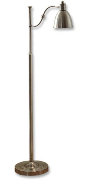 Ashley L734091 Shavaun Series Metal Floor Lamp, Brushed Silver Finished Metal Floor Lamp, Metal Shade, Adjustable Neck, Features On/Off Switch., Supports Type A Bulbs, 60 Watts Max or 13 Watts Max CFL, Dimensions 10.88