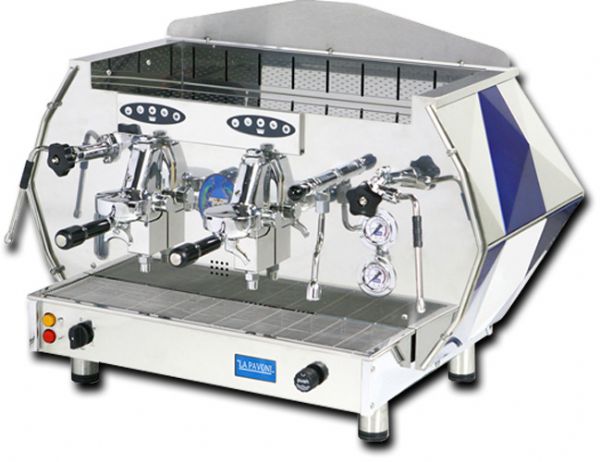 La Pavoni DIA 2V-B Volumetric Series, 2 Group Volumetric, 4370W/230V, 14 Liter Boiler; A Modern Version of a classic design; The Volumetric keypads offer the easy of 4 semi-automatic cup sizes to choose from; The double gauges monitor both boiler and group pressure; 2 position power switch allows for 3/4 or full power setting; Semi-Auto Volumetric Dosing; UPC: 725182900473 (LAPAVONIDIA2VB LA PAVONI DIA 2V-B EUROPEAN GIFT COMMERCIAL RESTAURANT ESPRESSO CAPPUCCINO LEVER)