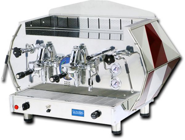 La Pavoni DIA 2V-R Volumetric Series, 2 Group Volumetric, 4370W/230V, 14 Liter Boiler; A Modern Version of a classic design; The Volumetric keypads offer the easy of 4 semi-automatic cup sizes to choose from; The double gauges monitor both boiler and group pressure; 2 position power switch allows for 3/4 or full power setting; Semi-Auto Volumetric Dosing; UPC 725182900466 (LAPAVONIDIA2VR LA PAVONI DIA 2V-R EUROPEAN GIFT COMMERCIAL RESTAURANT ESPRESSO CAPPUCCINO LEVER)