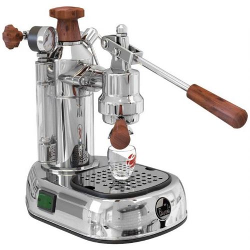 La Pavoni PCW-16 Professional 16 Cup Manual/Lever Espresso Machine; 38oz. boiler capacity; Makes one or two cups at a time; Dual frothing attachments; Mounted pressure gauge; Piston operated; Internal thermostat to control pressure; Internal re-set switch in case of overheating; Demonstration video online; Optional bottomless portafilter available; UPC: 725182003877 (LAPAVONIPCW16 LA PAVONI PCW-16 COFFEE ESPRESSO MACHINE) 