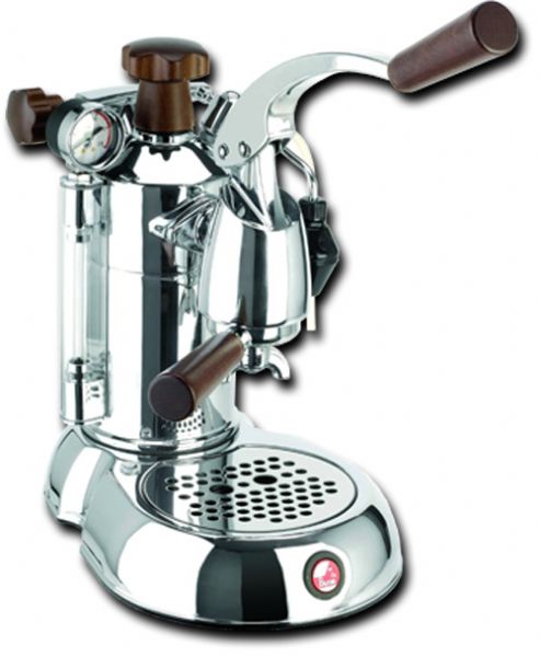 La Pavoni PSW-16 Stradivari 16 Cup Manual/Lever Espresso Machine; 38oz. boiler capacity; Makes 16, 2 oz.cups of espresso; Recessed power switch and power button; Dual frothing cappuccino systems; Nickel plated; Solid brass boilers, triple chrome plated; Wood; Reset fuse; ETL listed; Volt 110; 1000 watts; Gift boxed; Made in Italy; Dimensions: 16 x 10 x 14 in.; Weight: 18 pounds; UPC 725182200580 (LAPAVONIPSW16 LA PAVONI PSW-16 EUROPEAN GIFT ESPRESSO CAPPUCCINO MACHINE HOME LEVER)