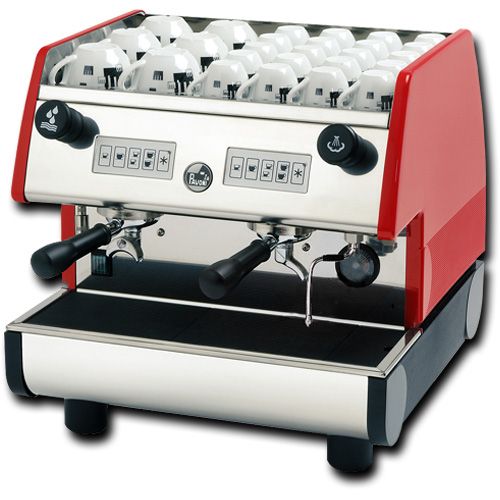 La Pavoni PUB 2V-R Two Group Volumetric Electronic Espresso Machine, Red, Four Cups Size Selections, Boiler In Copper Equipped, Independant Radiator Hydraulic System; Electronic programmable dosing espresso machine with digital control pad and microprocessor; Four cup size selections including continuous brewing and an instant-stop button; UPC 725182900077 (LAPAVONIPUB2VR LA PAVONI PUB 2V-R EUROPEAN GIFT COMMERCIAL RESTAURANT ESPRESSO CAPPUCCINO)