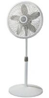 Lasko 1825 Cyclone 18&#8243; Adjustable Pedestal Fan, White, Powerfully cools the largest home spaces, 18&#8243; swirling cyclone grill for maximum performance, Three quiet, energy-efficient speeds, Oscillation and adjustable tilt-back to direct air where needed, Fully adjustable height (38&#8243; to 54.5&#8243;) for added versatility, Simple assembly and cleaning (LASKO1825 LASKO-1825) 