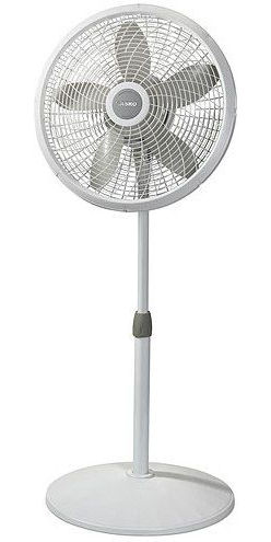 Lasko 1825 Cyclone 18″ Adjustable Pedestal Fan, White, Powerfully cools the largest home spaces, 18″ swirling cyclone grill for maximum performance, Three quiet, energy-efficient speeds, Oscillation and adjustable tilt-back to direct air where needed, Fully adjustable height (38″ to 54.5″) for added versatility, Simple assembly and cleaning (LASKO1825 LASKO-1825)
