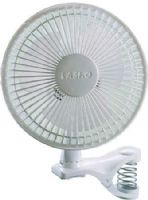 Lasko 2004W Personal 6" Clip Fan; Two quiet speeds; Tilts to direct air flow; Easy-grip rotary control; Compartment for coins, clips, and more; Simple “no tool” assembly; Includes a patented, fused safety plug; E.T.L. listed; Dimensions 7 7/8&#8243;L x 6 7/16&#8243;W x 9 1/4&#8243;H; UPC 046013338204 (LASKO2004W LASKO-2004W 2004) 