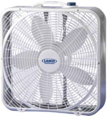 Lasko 3720 Weather Shield Performance 20-Inch Box Fan, Patented, Isolated Weather Shield Motor for Worry-Free Window Use, High-Performance Grille for Ultimate Airflow, Wider Body for Greater Floor Stability, Three Whisper-Quiet Speeds, Energy-Efficient Operation, ETL Listed (LASKO3720 LASKO-3720)