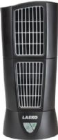 Lasko 4916 PLATINUM Desktop Wind Tower Fan; Space-saving desktop size – slim 6” diameter; Pivoting top module for precision air delivery; Combine pivot with oscillation for even greater coverage; Front-mounted electronic controls; Three refreshing speeds; Fully assembled; Includes a patented, fused safety plug; E.T.L. listed; Dimensions 6&#8243;L x 6&#8243;W x 14&#8243;H; UPC 046013445872 (LASKO4916 LASKO-4916) 