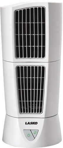 Lasko 4917 Platinum Desktop Wind Tower Fan, Space-saving desktop size  slim 6 diameter, Pivoting top module for precision air delivery, Combine pivot with oscillation for even greater coverage, Front-mounted electronic controls, Three refreshing speeds, Fully assembled, Includes a patented, fused safety plug, E.T.L. listed, 6″L x 6″W x 14″H, UPC 046013445933 (LASKO4917 LASKO-4917)