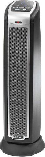 Lasko 5790 Ceramic Tower Heater with Remote Control, Auto-Off Timer, Patented Blower Technology, 1500 Watts of Comforting Warmth, Multi-Function Remote Control, Electronic Thermostat, 2 Heat Settings, Safe Ceramic Element, Automatic Overheat Protection, Self-Regulating for Enhanced Safety, UPC 046013765079 (LASKO5790 LASKO-5790)