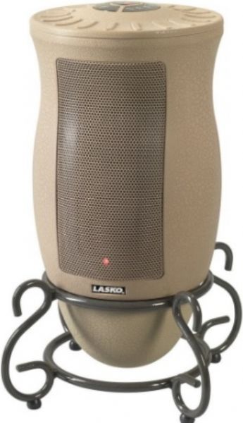 Lasko 6410 Designer Series Oscillating Ceramic Heater, 1500 Watts of Comforting Warmth, High Heat and Low Heat Quiet Settings, Electronic Touch-Control Operation, Adjustable Thermostat, 7-Hour Timer, Built-In Safety Features, UPC 046013762252 (6410 LASKO6410 LASKO-6410 LASKO 6410)