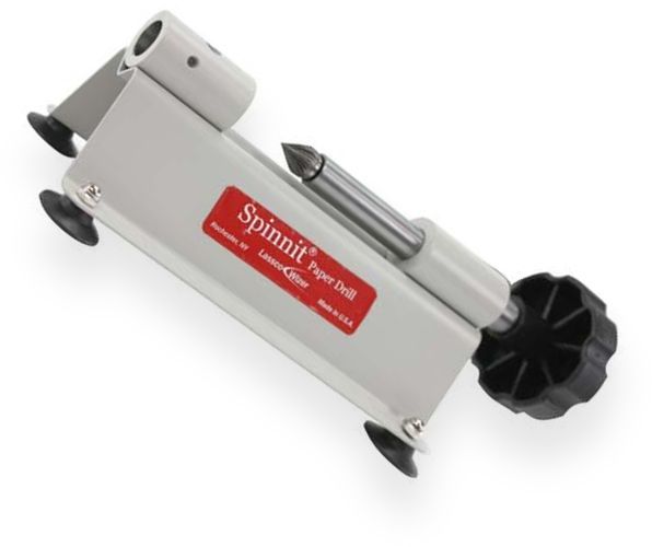 Lassco MS-1 Spinnit Drill Sharpener, For use with Style A and L hollow drill bits, Has self-seating, lathe-type construction on heavy duty base, Sharpens most brands of drills from 1/8