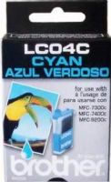 Brother LC04C Cyan Ink Cartridge, Inkjet Print Technology, Cyan Print Color, 400 Pages Duty Cycle, For use with Brother MFC-7300c, MFC-7400c and MFC-9200c, Genuine Brand New Original Brother OEM Brand (LC04C LC-04C LC 04C) 