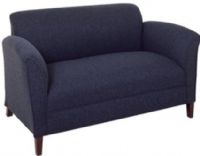 Office Star LC220 Lounge Sofa, Thick padded seat, Solid wood construction, Multiple fabric color options, Cherry or mahogany finish, 44" W x 21" D Seat size, 44" W x 16" H Back size (LC-220 LC 220 LC220CHY LC220-CHY LC220 CHY LC220MAH LC220 MAH LC220-MAH) 