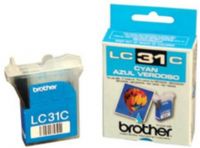 Brother LC31C Cyan Ink Cartridge New Genuine Original OEM Brother For Use With IntelliFax-1820C, MFC-3220C, MFC-3320CN, MFC-3420C, MFC-3820CN (LC-31C LC31-C LC31 LC-31) 