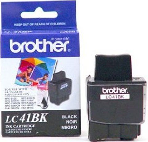 Brother LC41HYBK Black Ink Cartridge, Print cartridge Consumable Type, Ink-jet Printing Technology, Black Color, Up to 900 pages Duty Cycle, Genuine Brand New Original Brother OEM Brand, For use with FAX1940CN, FAX2440C and Brother IntelliFAX 1840C Fax Machine and 3240C, 3340CN, 5440CN and 5840CN Brother MFC Printers (LC41HYBK LC-41HYBK LC 41HYBK)