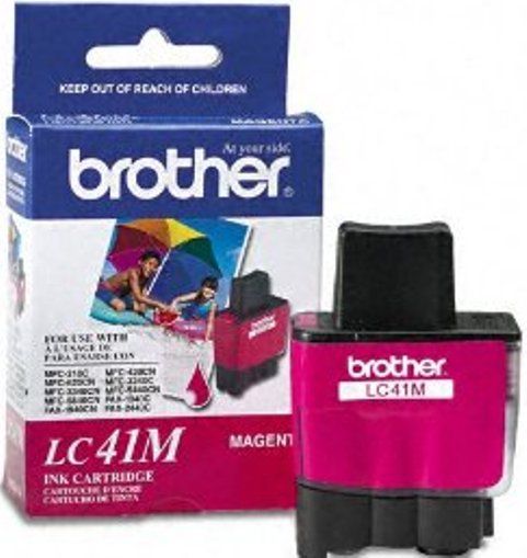 Brother LC41M Magenta Ink Cartridge, Inkjet Print Technology, Magenta Print Color, 400 Pages Duty Cycle, 5% Print Coverage, Genuine Brand New Original Brother OEM Brand, For use with Brother MFC-420CN (LC41M LC-41M LC 41M)