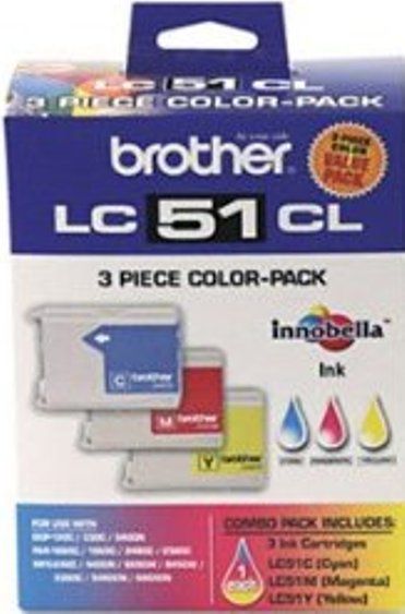 Brother LC513PKS Tri-Color Ink Cartridge, Inkjet Print Technology, Cyan, Yellow and Magenta Print Color, 400 Page Duty Cycle, Genuine Brand New Original Brother OEM Brand, For use with DCP130C, DCP330C, DCP350C, MFC230C, MFC240C, MFC440CN, MFC465CN, MFC665CW, MFC845CW, MFC2480C, MFC3360C, MFC5460CN, MFC5860CN Brother Printers and FAX1860, FAX1960, FAX2480 and FAX2580C Brother Fax Machines (LC513PKS LC-513PKS LC 513PKS LC513 PKS LC513-PKS)